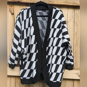 Vintage Australian Checkered Cardigan by Victoria Knitting Mills